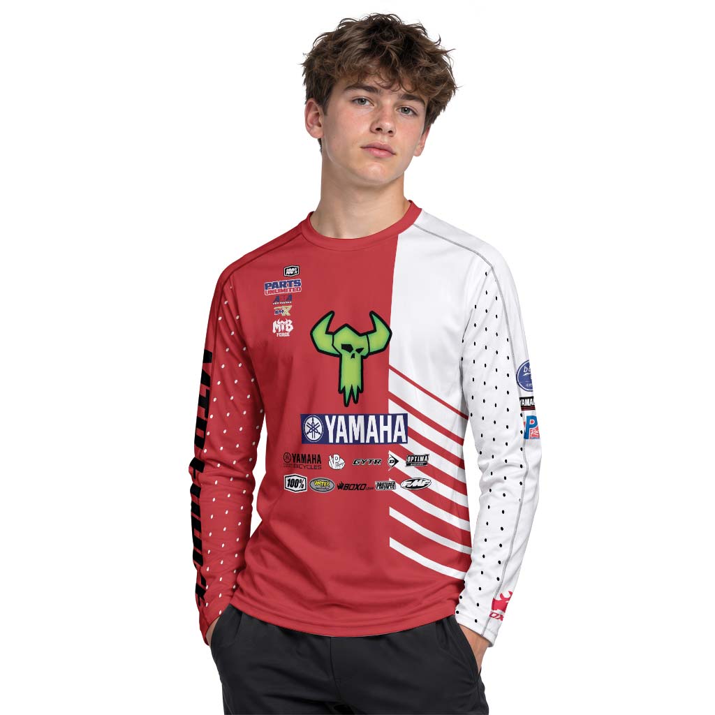 Haiden Deegan 38 Yamaha Red White Youth Long Sleeve Motocross Jersey – Girl Lifestyle View