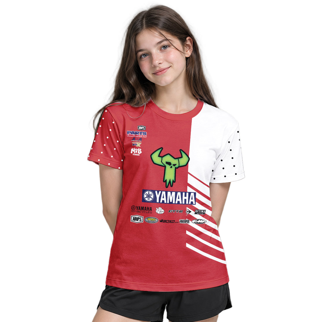 Haiden Deegan 38 Yamaha Red White Youth Short Sleeve Motocross Jersey – Boy Lifestyle View
