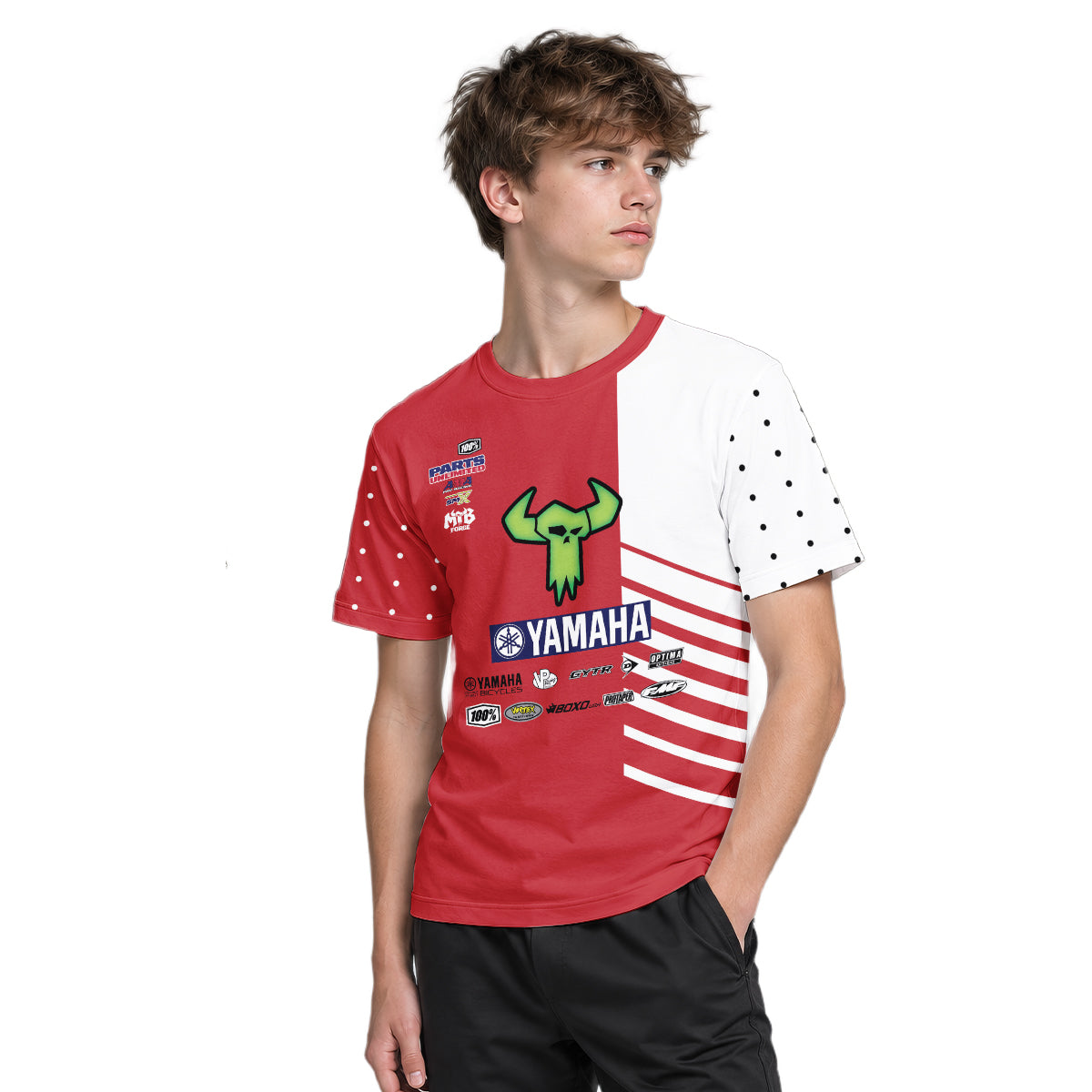 Haiden Deegan 38 Yamaha Red White Youth Short Sleeve Motocross Jersey – Boy Lifestyle View