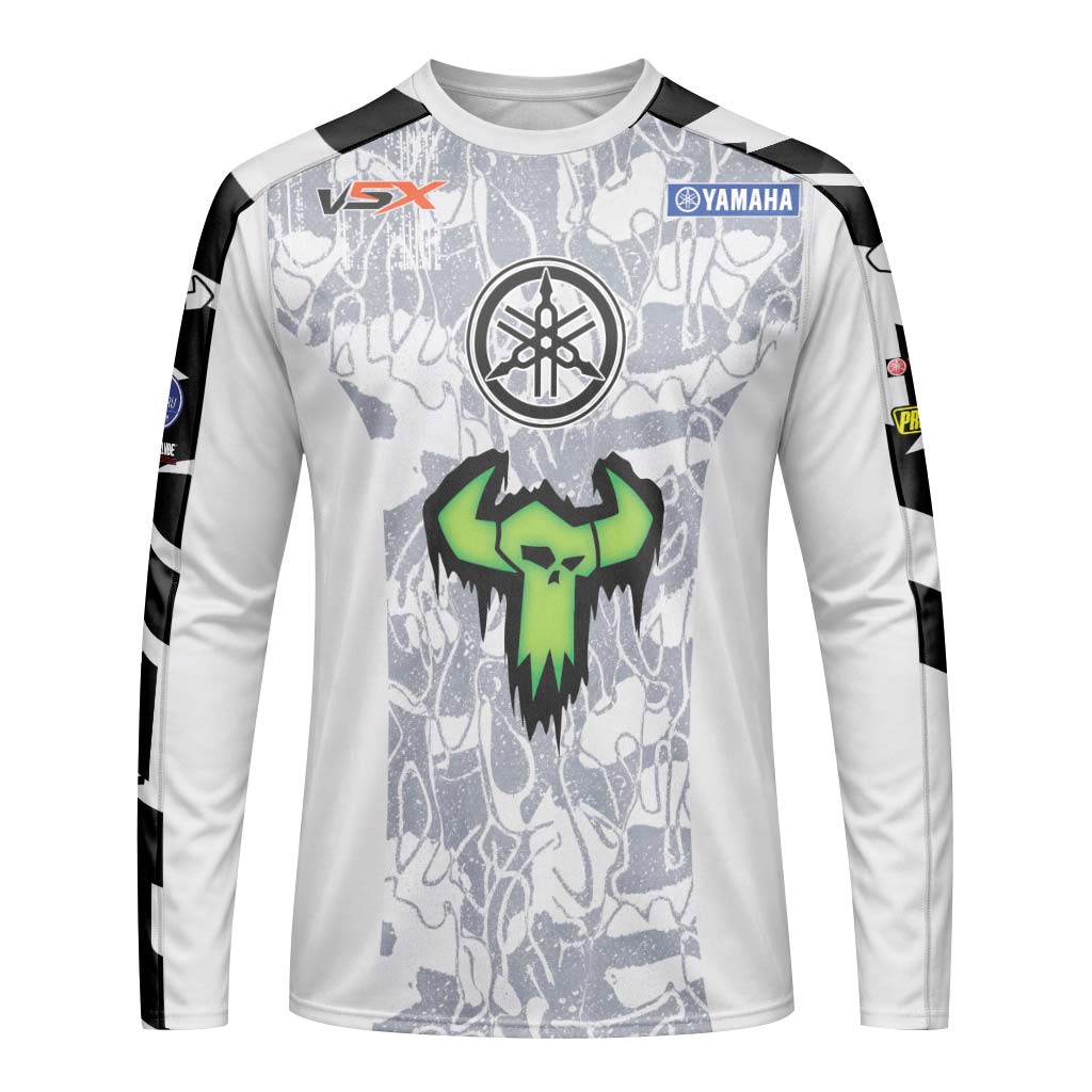 Haiden Deegan 38 Yamaha White Gray Long Sleeve Motocross Jersey