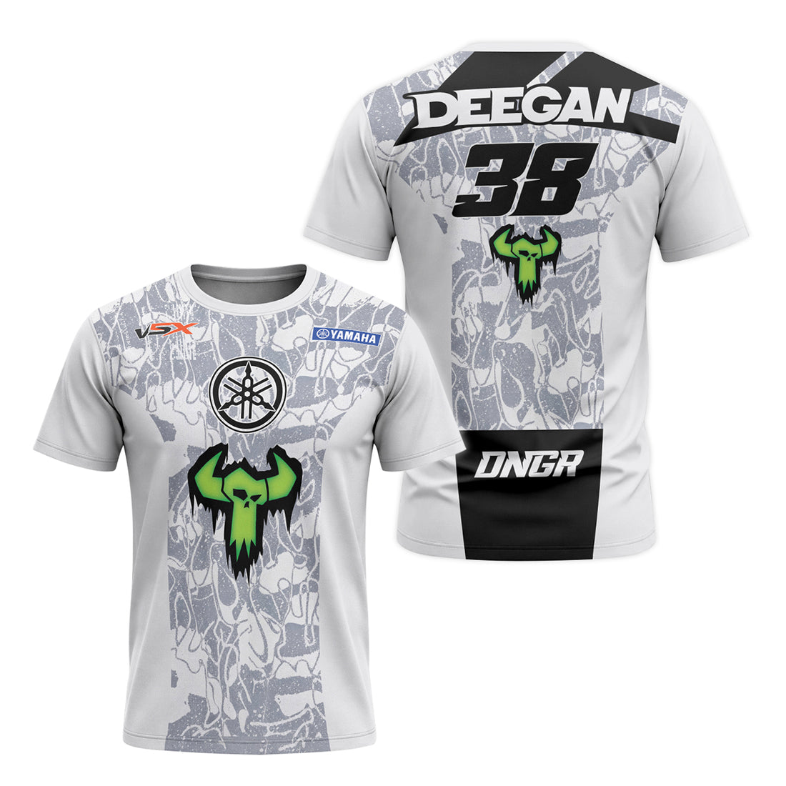 Haiden Deegan 38 Yamaha White Gray Short Sleeve Motocross Jersey