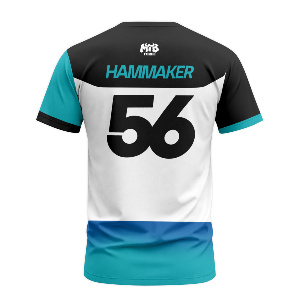 Hammaker 56 Kawasaki Pro Circuit Short Sleeve Motocross Jersey – Back View Mockup