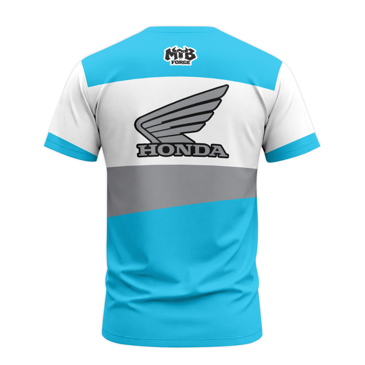 Honda Answer Trix-Z Retro Blue Youth Short Sleeve Motocross Jersey – Back View Mockup
