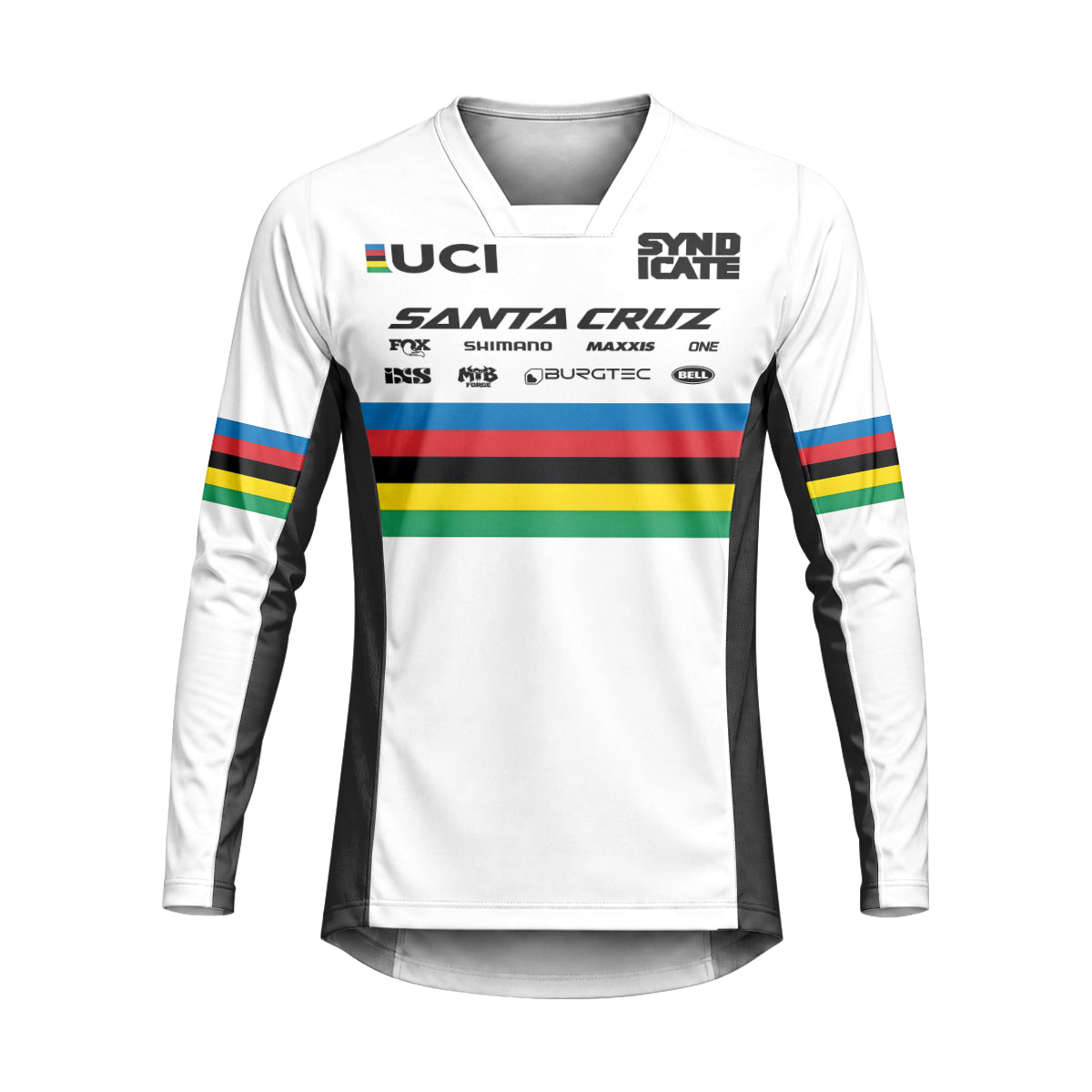 Jackson Goldstone Santa Cruz World Champion Downhill Heavyweight Long Sleeve Mountain Bike Jersey – Front View Mockup