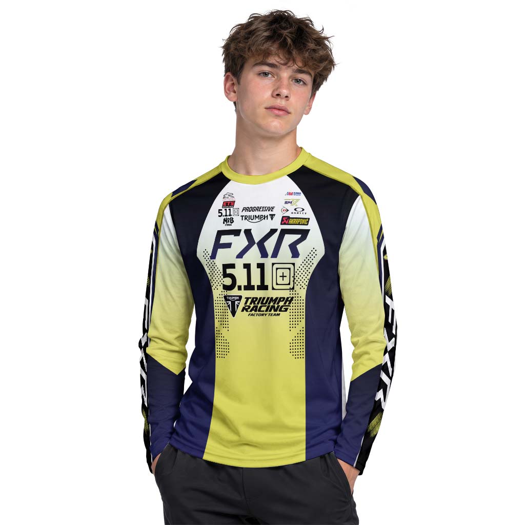 Jordon Smith 20 FXR Triumph Racing Youth Long Sleeve Motocross Jersey – Boy Lifestyle View