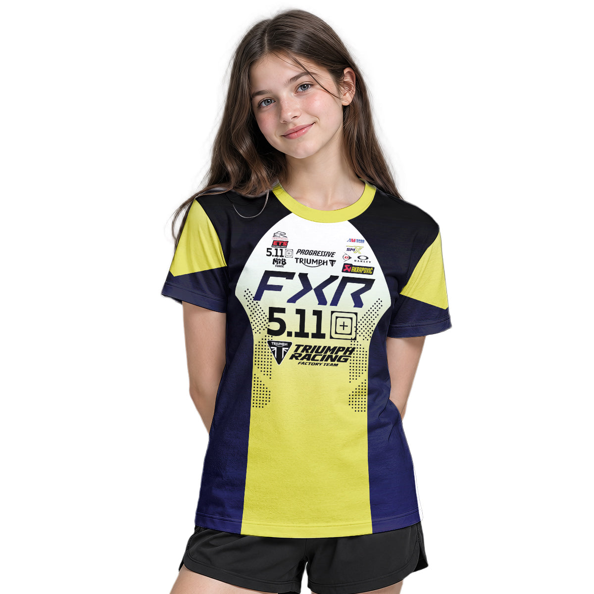 Jordon Smith 20 FXR Triumph Racing Youth Short Sleeve Motocross Jersey – Girl Lifestyle View