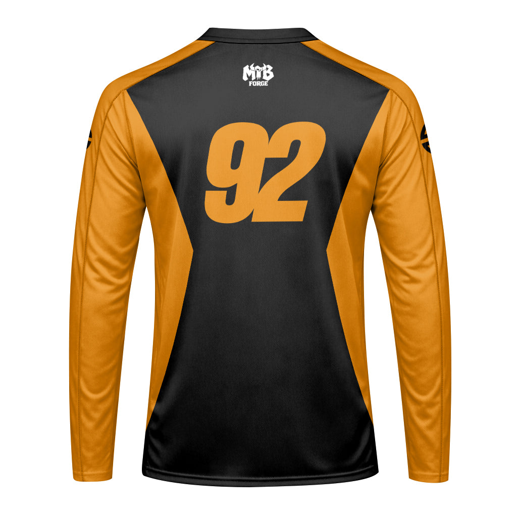 Kawasaki Pro Circuit 92 Black Orange Long Sleeve Motocross Jersey