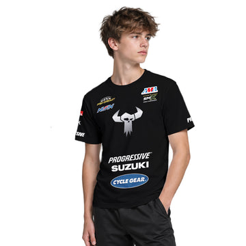 Ken Roczen 94 Progressive Suzuki Black Youth Short Sleeve Motocross Jersey – Boy Lifestyle View