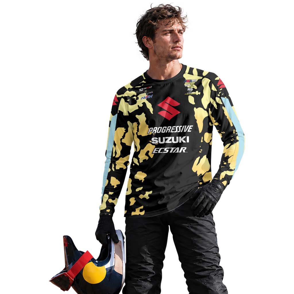 Ken Roczen 94 Progressive Suzuki Ecstar Black Gold Camo Long Sleeve Motocross Jersey