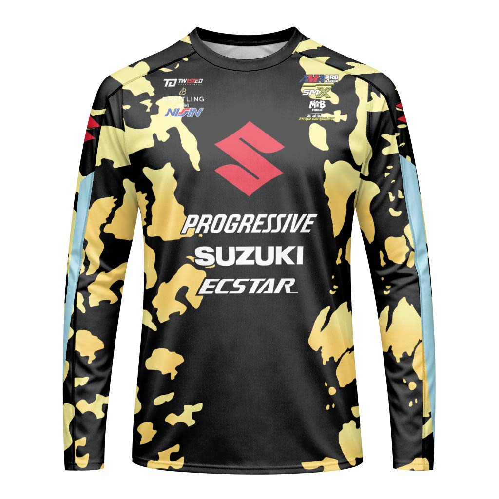 Ken Roczen 94 Progressive Suzuki Ecstar Black Gold Camo Long Sleeve Motocross Jersey