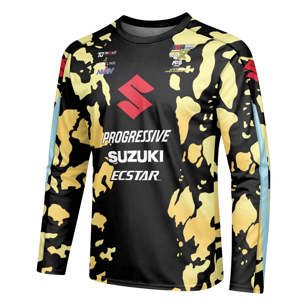 Ken Roczen 94 Progressive Suzuki Ecstar Black Gold Camo Long Sleeve Motocross Jersey