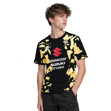 Ken Roczen 94 Progressive Suzuki Ecstar Black Gold Camo Youth Short Sleeve Motocross Jersey – Boy Lifestyle View