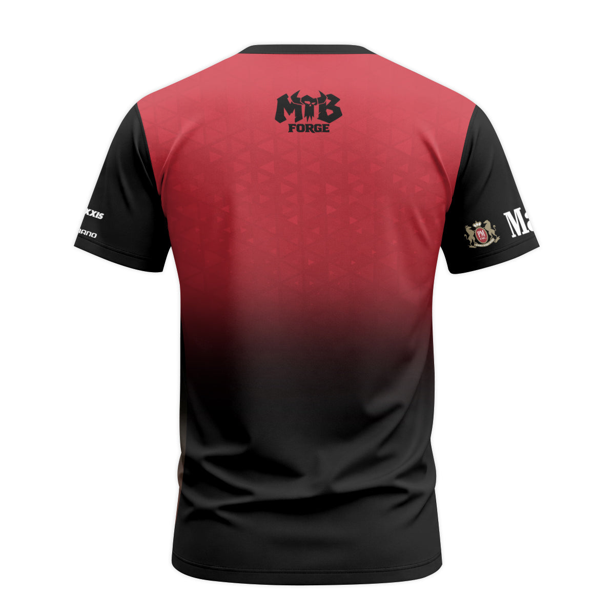 Marlboro Black Red Short Sleeve Mountain Bike Jersey - back view mockup