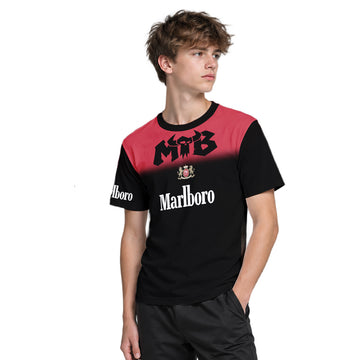 Marlboro Black Red Youth Short Sleeve Mountain Bike Jersey – Boy Lifestyle View