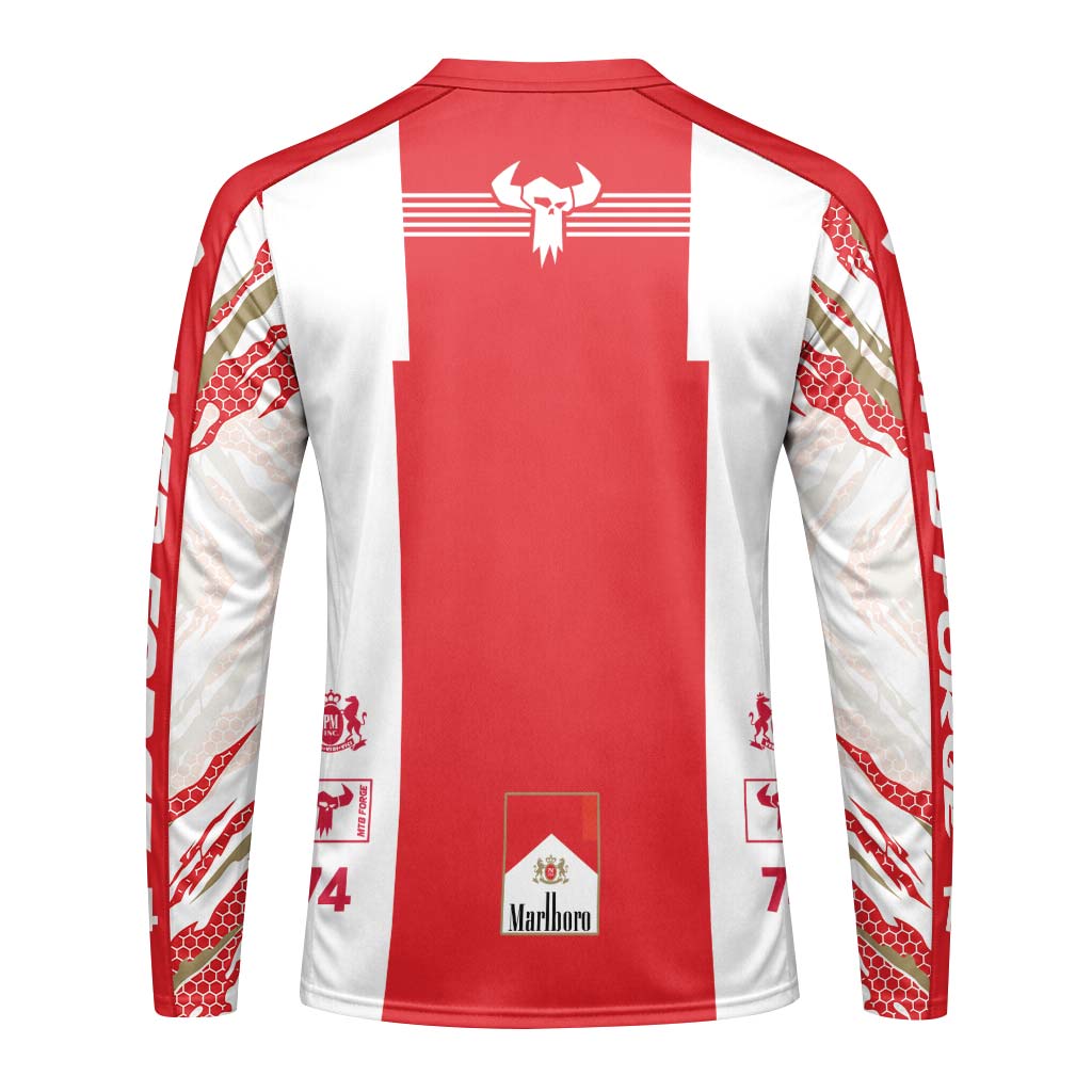 Marlboro Fox 74 Downhill MTB Jersey | Marlboro Downhill Bike Shirt - back view mockup