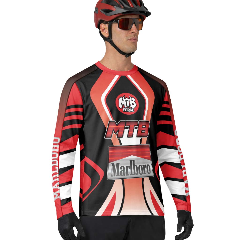 Marlboro MTB Retro Downhill Jersey | Marlboro MTB Jersey | Bike Jersey - lifestyle view