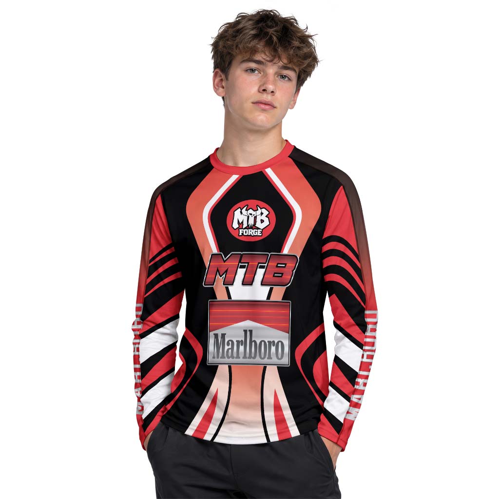 Marlboro MTB Retro Youth Long Sleeve Mountain Bike Jersey – Boy Lifestyle View