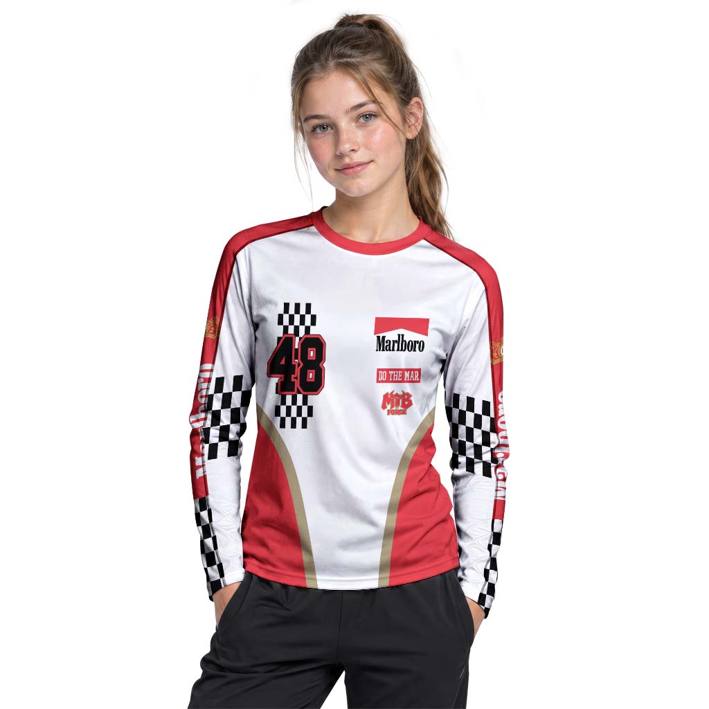 Marlboro Racing 48 Youth Long Sleeve Motocross Jersey – Girl Lifestyle View