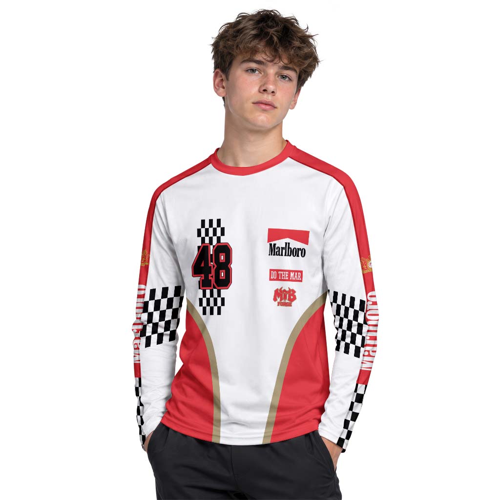 Marlboro Racing 48 Youth Long Sleeve Motocross Jersey – Boy Lifestyle View