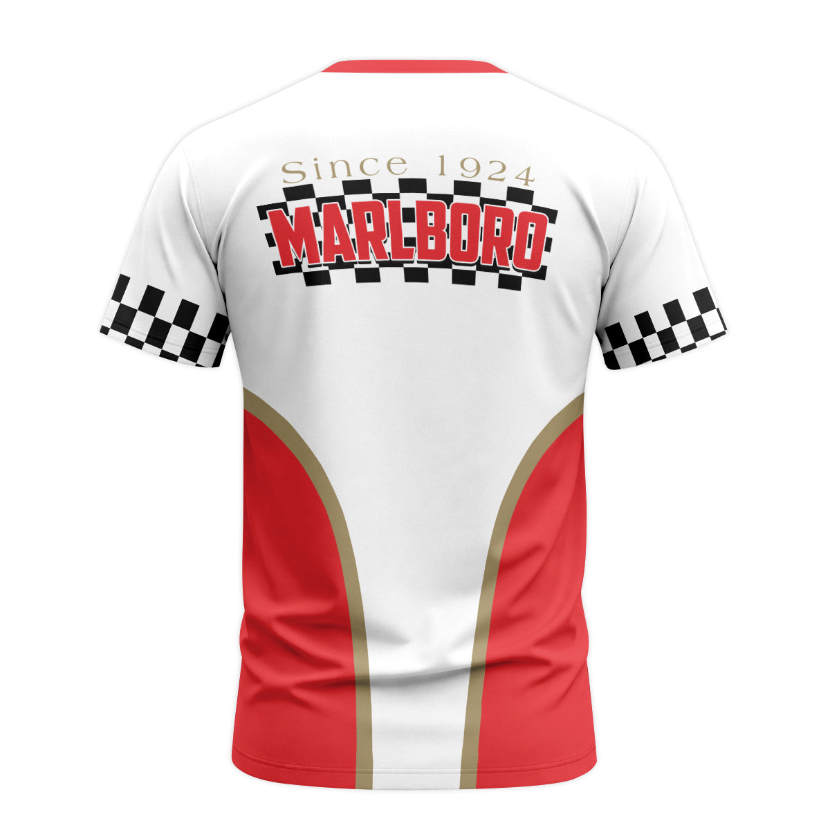 Marlboro Racing 48 Youth Short Sleeve Motocross Jersey – Back View Mockup