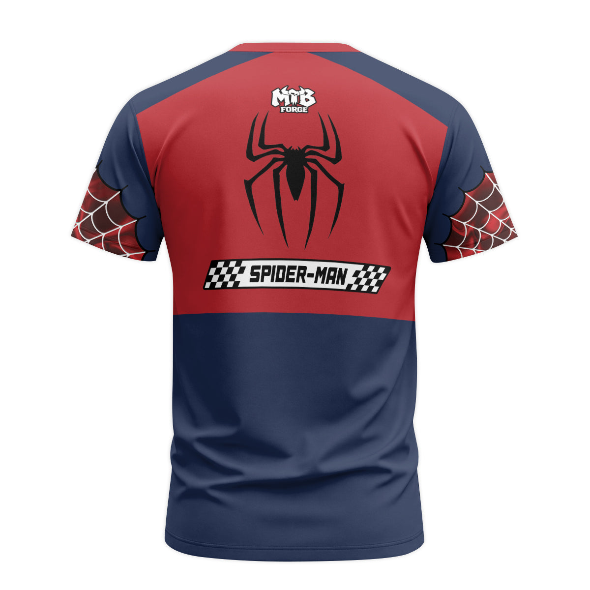Marvel Spider-Man Youth Short Sleeve Mountain Bike Jersey – Back View Mockup