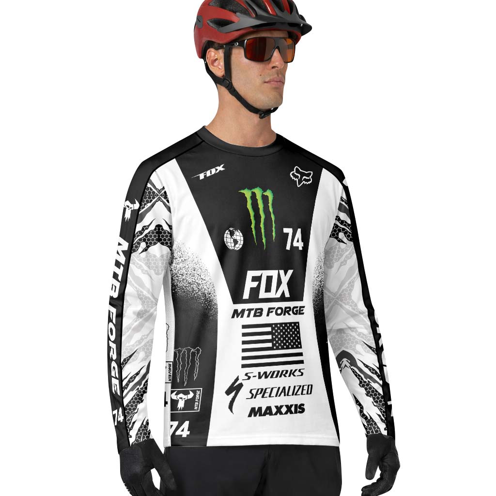 Monster Energy Fox 74 Downhill MTB Jersey | Monster Energy MTB Jersey - lifestyle view