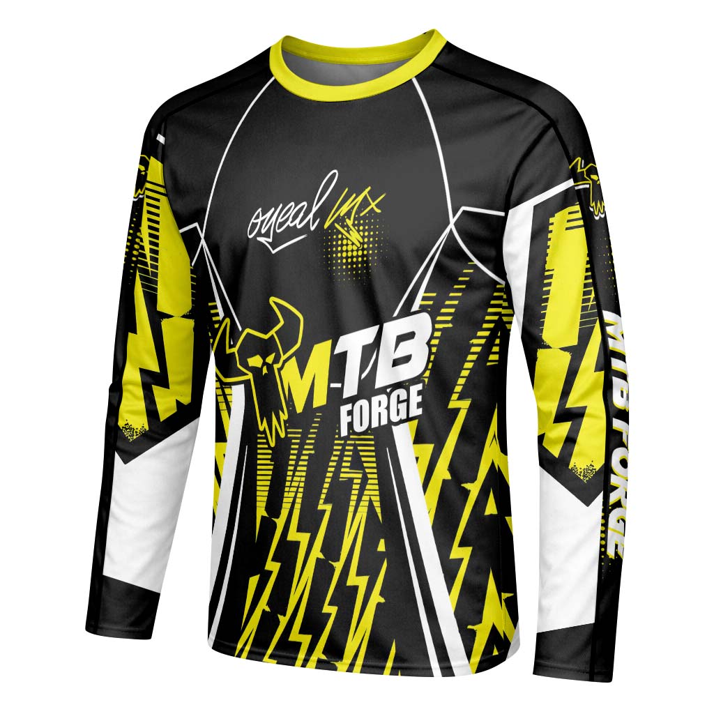 MTB Forge Racing Black Yellow Long Sleeve Motocross Jersey