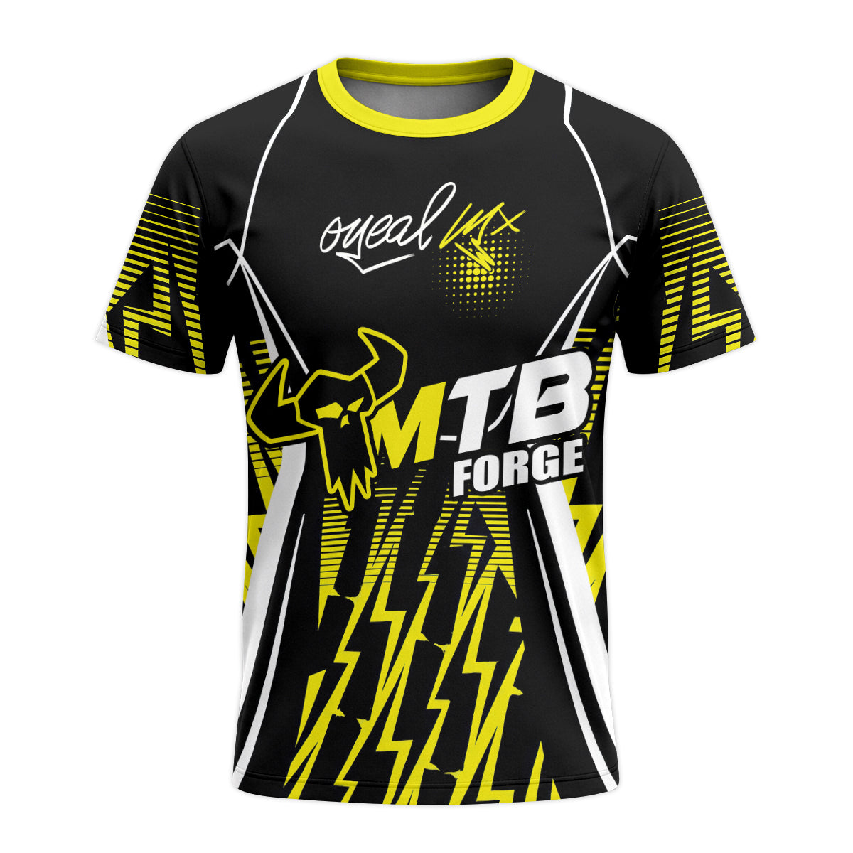 MTB Forge Racing Black Yellow Short Sleeve Motocross Jersey