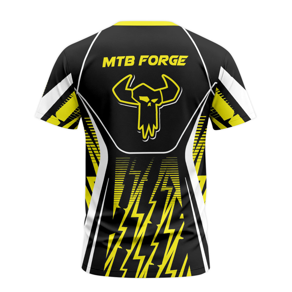 MTB Forge Racing Black Yellow Short Sleeve Motocross Jersey