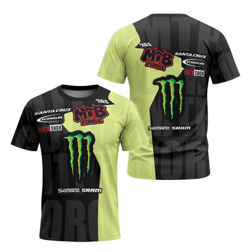 Monster Energy Santa Cruz Race T-Shirt | Monster Energy MTB T-Shirt - front and back view