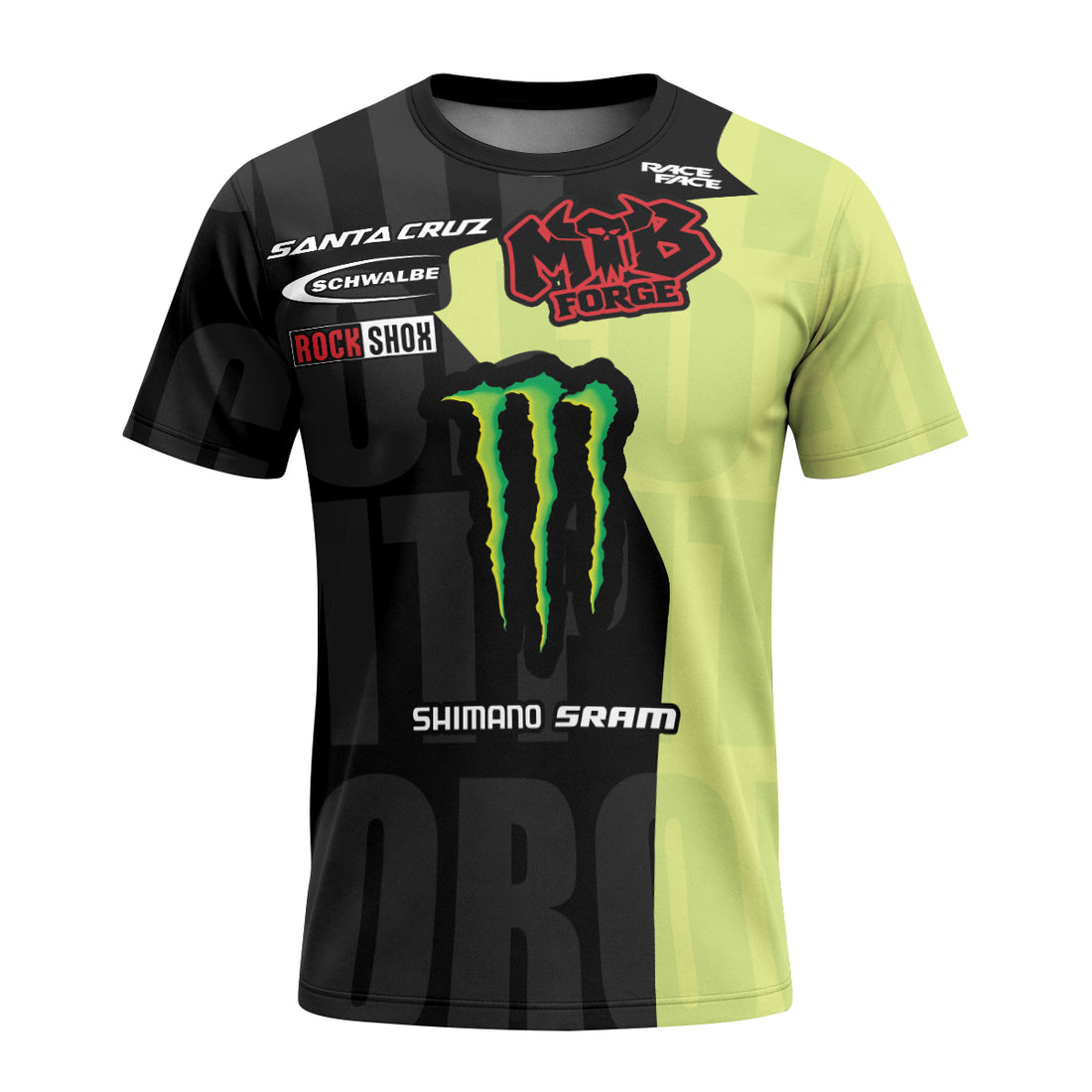 Monster Energy Santa Cruz Race T-Shirt | Monster Energy MTB T-Shirt - front and back view