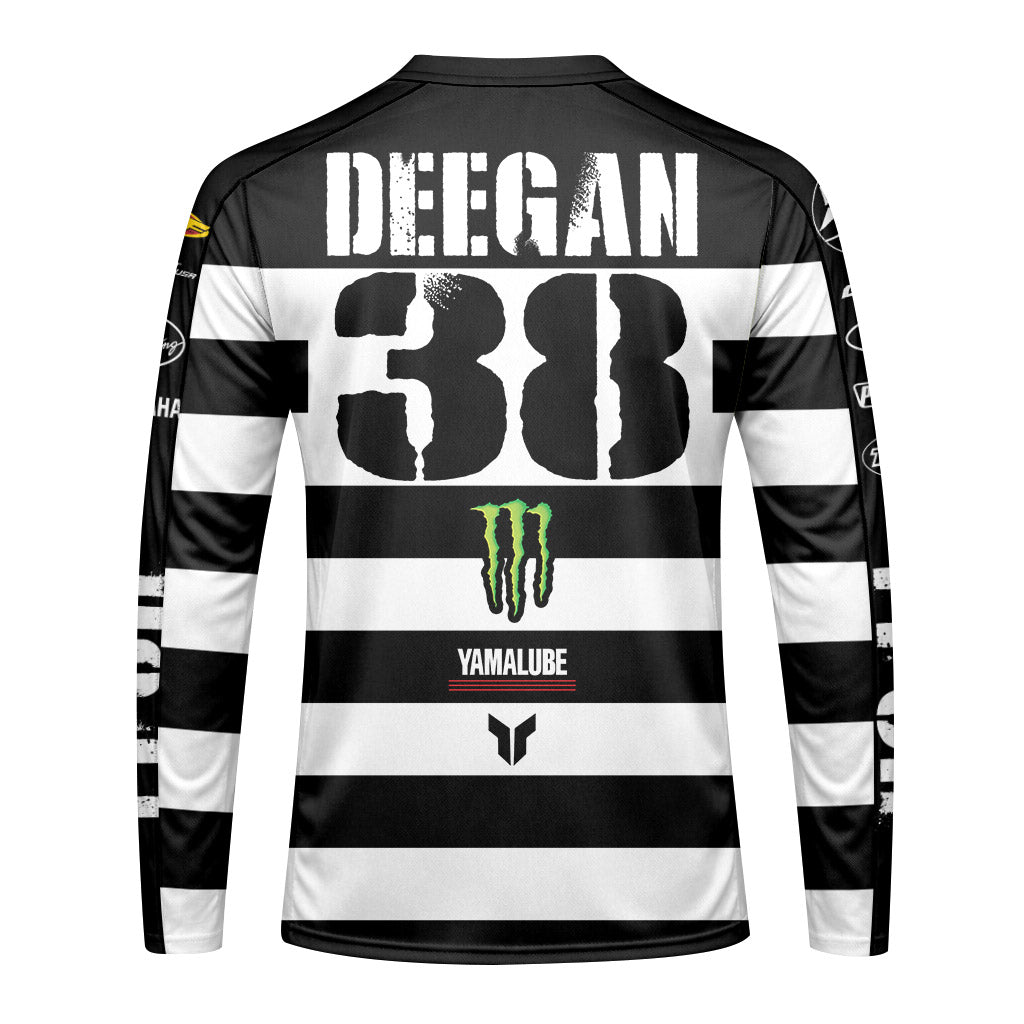 Monster Energy Thor Haiden Deegan 38 Long Sleeve Motocross Jersey - back view mockup