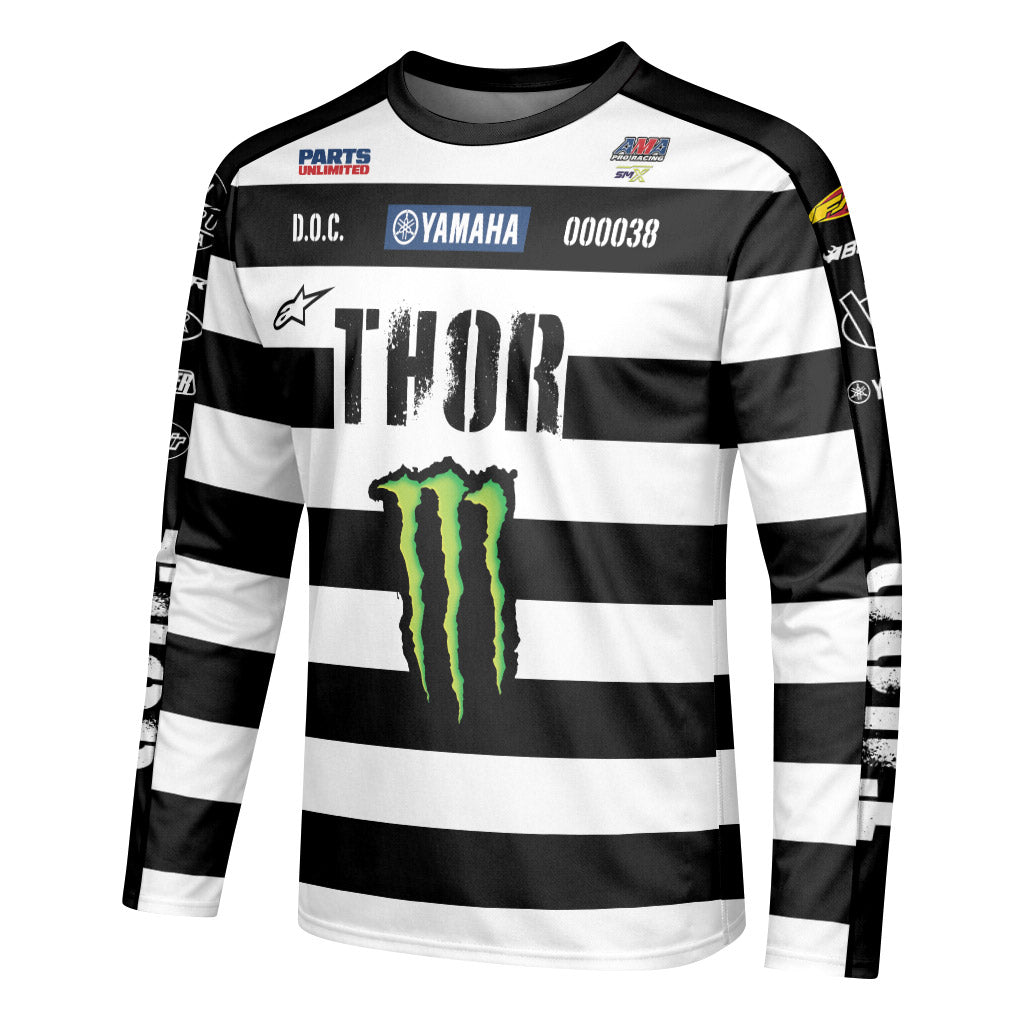 Monster Energy Thor Haiden Deegan 38 Long Sleeve Motocross Jersey - left side mockup