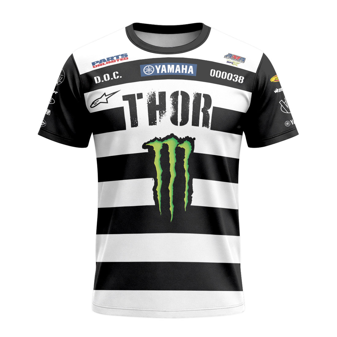 Monster Energy Thor Haiden Deegan 38 Short Sleeve Motocross Jersey - front and back view