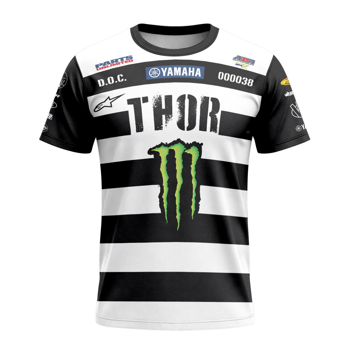 Monster Energy Thor Haiden Deegan 38 Short Sleeve Motocross Jersey - front view mockup