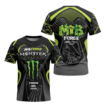 Monster Energy Trek Toxic Green Race T-Shirt | Monster Energy Race TEE - front and back view