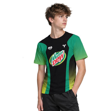 Mountain Dew Black Green Factory Race Youth Short Sleeve Mountain Bike Jersey – Boy Lifestyle View