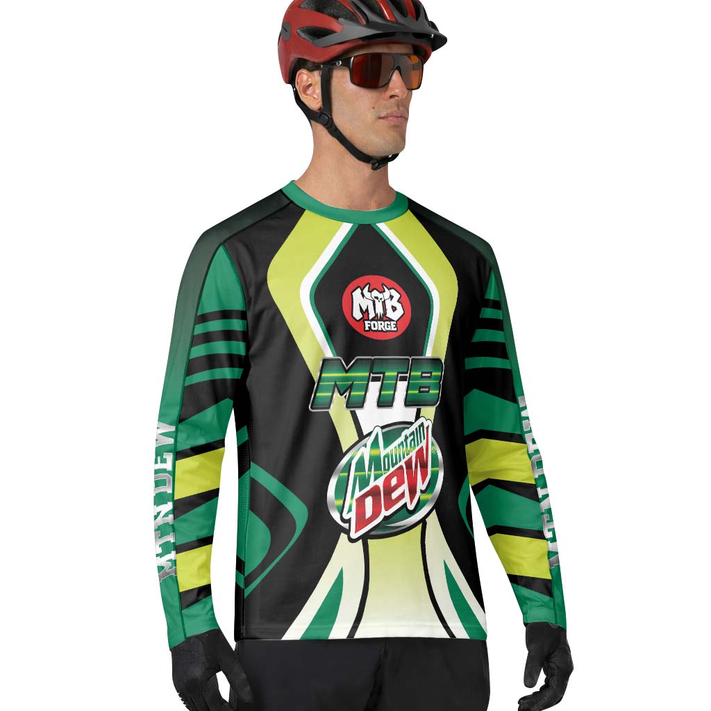 Mountain Dew MTB Retro Downhill Jersey | Mountain Dew MTB Jersey - lifestyle view