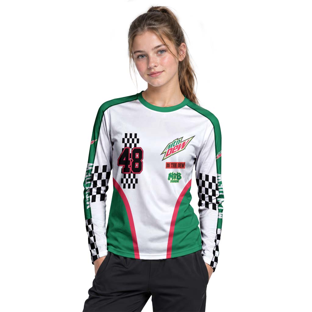 Mountain Dew Racing 48 Youth Long Sleeve Motocross Jersey – Girl Lifestyle View