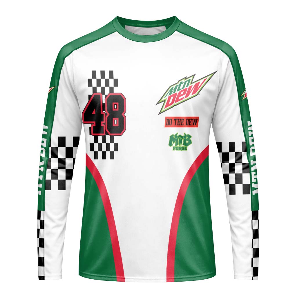 Mountain Dew Racing 48 Youth Long Sleeve Motocross Jersey – Front View Mockup