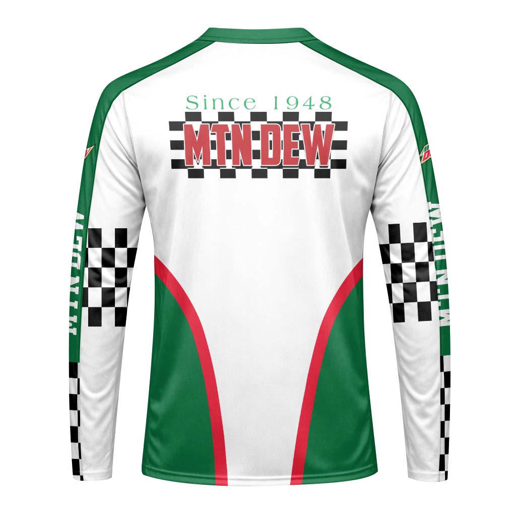 Mountain Dew Racing 48 Youth Long Sleeve Motocross Jersey – Back View Mockup