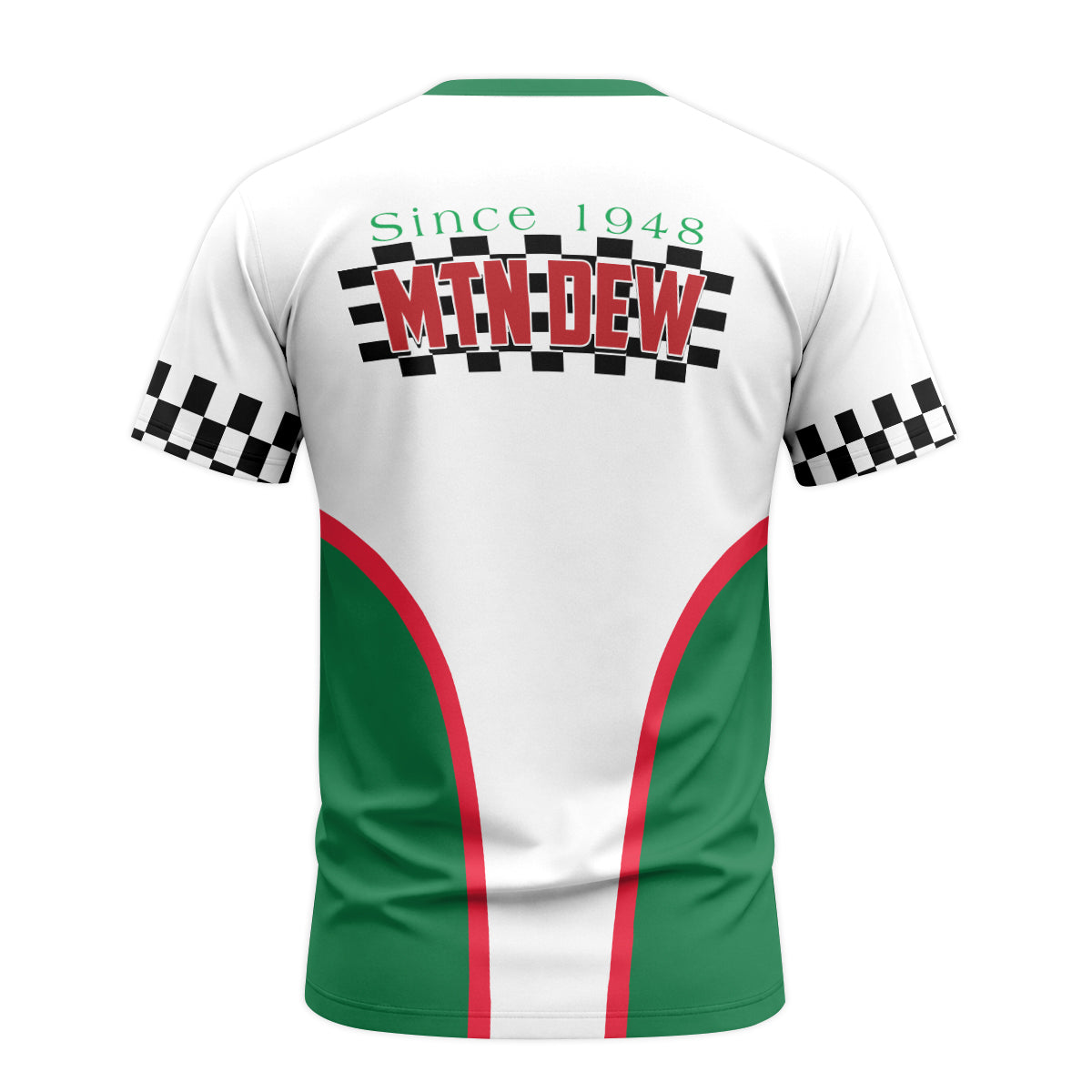 Mountain Dew Racing 48 Youth Short Sleeve Motocross Jersey – Back View Mockup