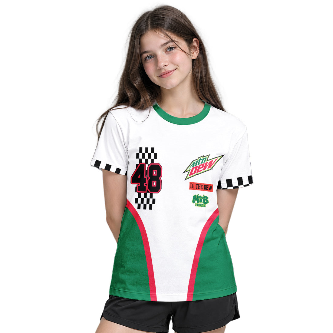 Mountain Dew Racing 48 Youth Short Sleeve Motocross Jersey – Boy Lifestyle View