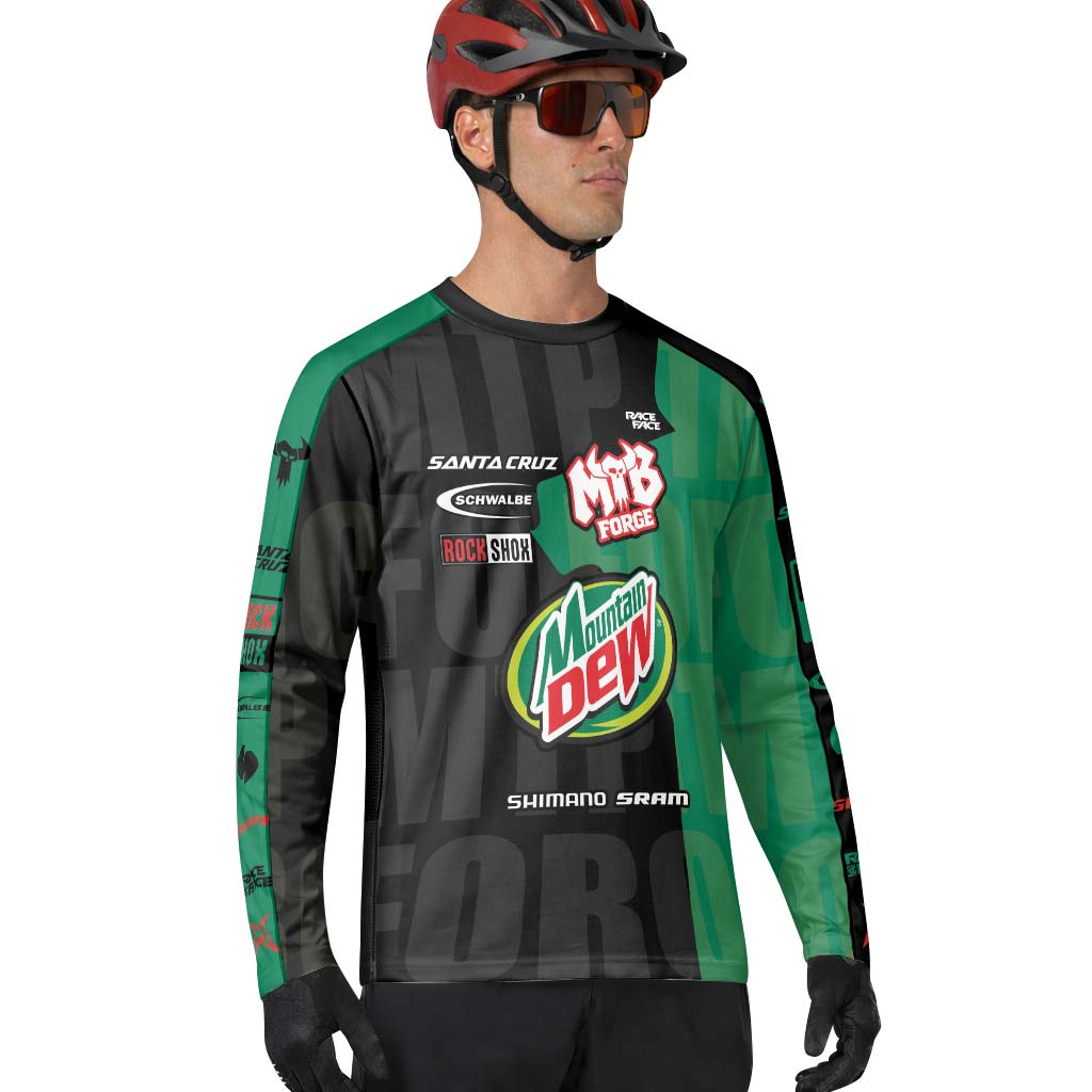 Mountain Dew Santa Cruz Downhill Jersey | Mountain Dew Race Jersey - lifestyle view