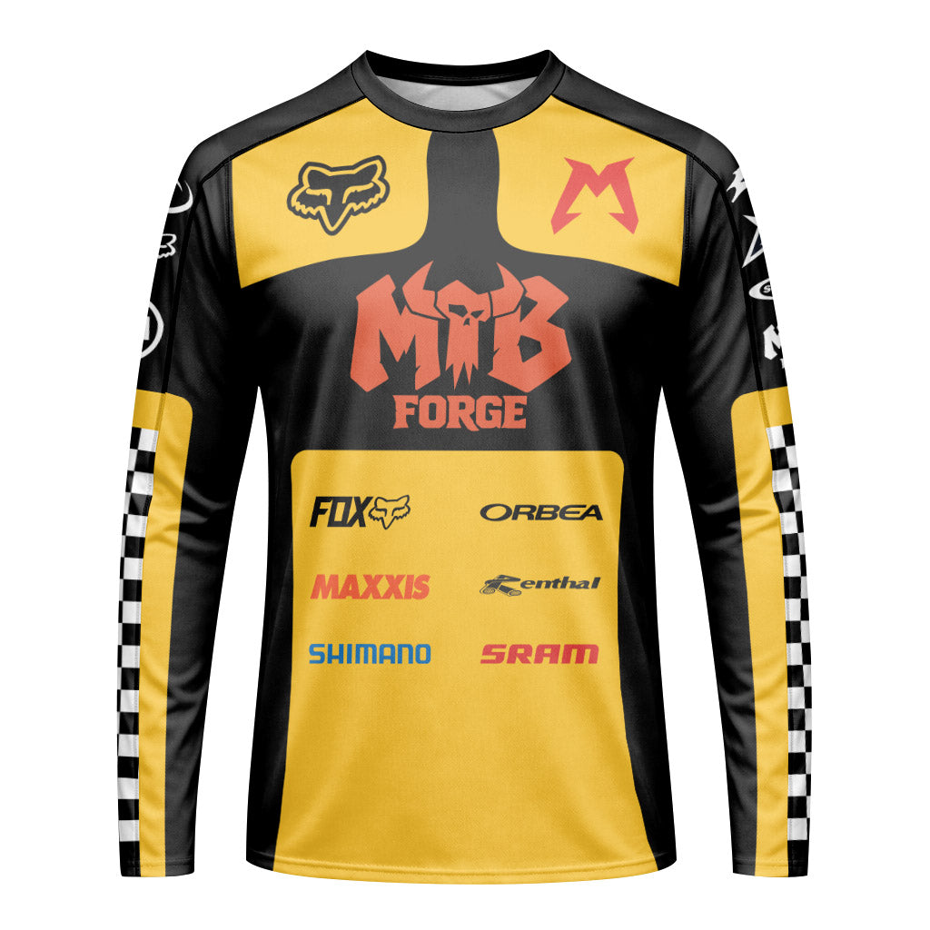 Orbea Desert Grid Downhill Jersey | Orbea Checkerboard MTB Jersey - front view mockup