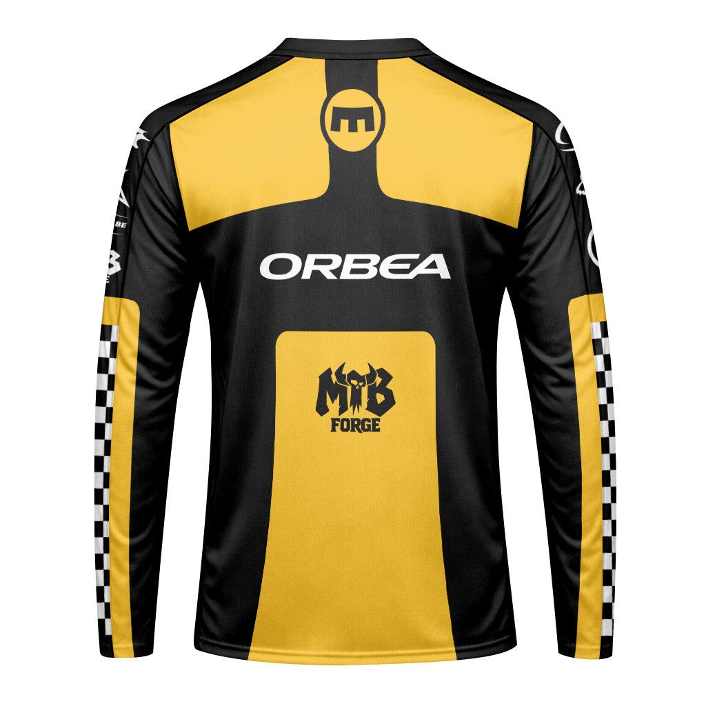 Orbea Desert Grid Downhill Jersey | Orbea Checkerboard MTB Jersey - front view mockup