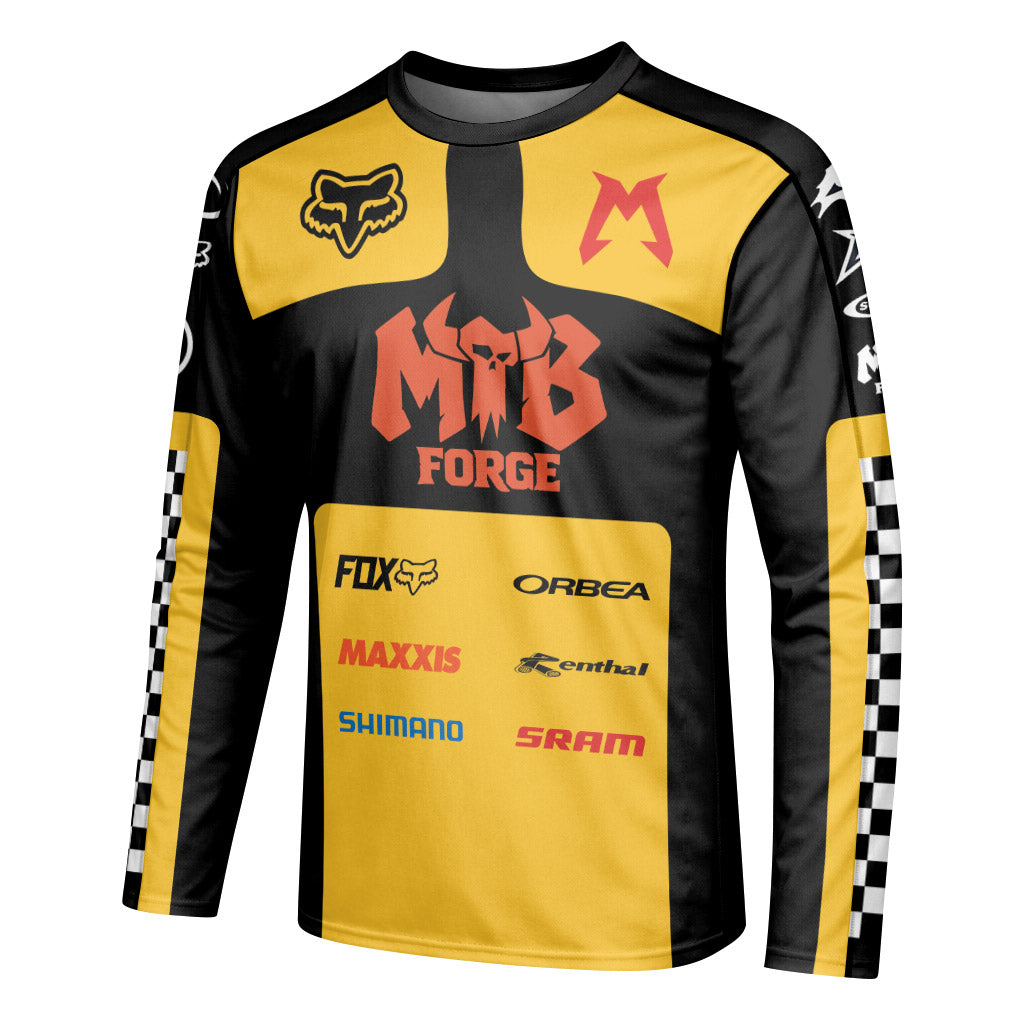 Orbea Desert Grid Downhill Jersey | Orbea Checkerboard MTB Jersey - left side mockup