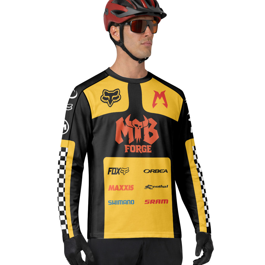 Orbea Desert Grid Downhill Jersey | Orbea Checkerboard MTB Jersey - lifestyle view