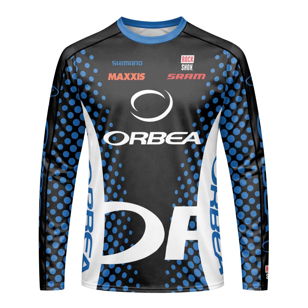 Orbea Factory Pulse Youth Long Sleeve Mountain Bike Jersey – Front View Mockup