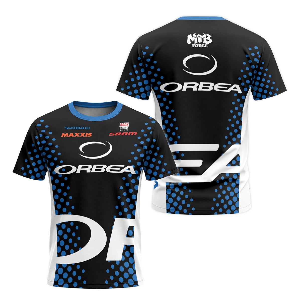 Orbea Factory Pulse Youth Short Sleeve Mountain Bike Jersey – Front and Back View